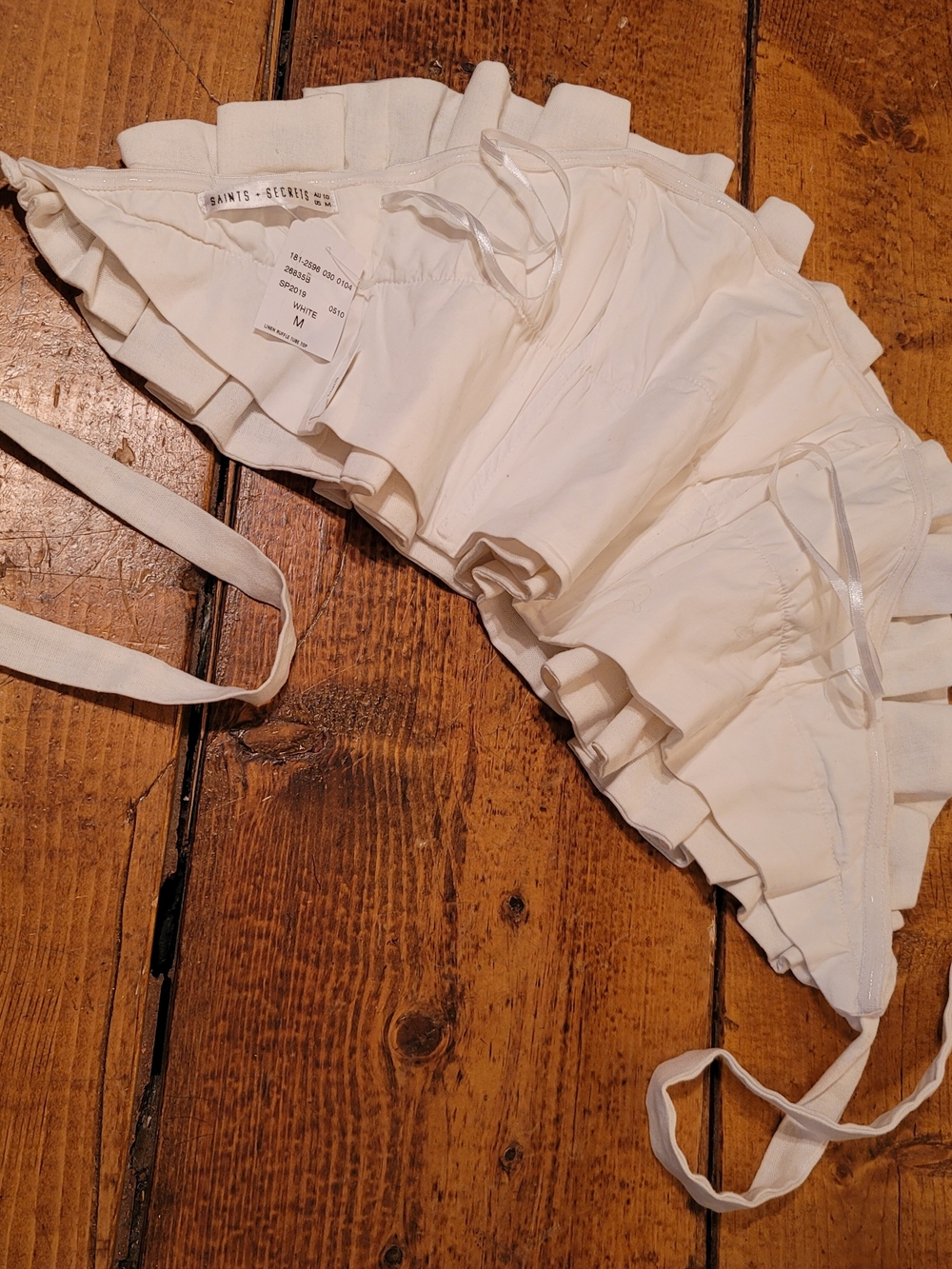 Strapless Ruffle Peplum Crop Top - Picture 8 of 10